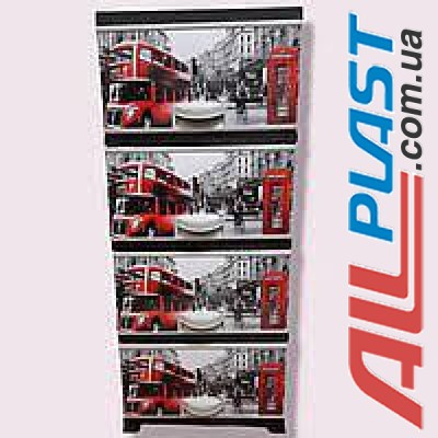 Комод с рисунком Лондон автобус "ELIF"