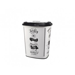 Корзина для белья 45л с рисунком Белый кофе "ELIF"