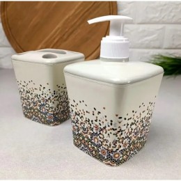 Набор 2пр аксессуаров для ванной комнаты с рисунком Мозаика "ELIF"