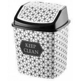 Ведро для мусора 5л с рисунком Keep clean "ELIF"