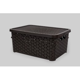 Корзина низкая с крышкой 6 л (К12-534) Корзина низкая с крышкой 6 л (К12-534)