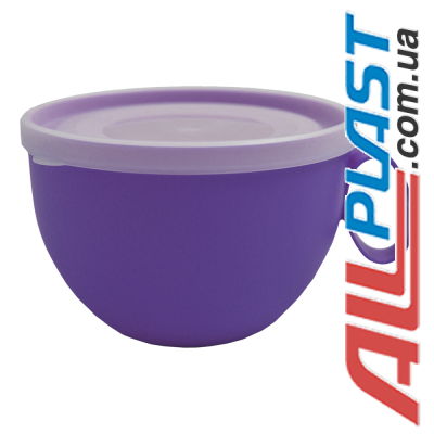 Чашка с крышкой 0,5 л 14х12х8 см фиолетовая Алеана 168006
