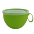 Чашка с крышкой 0,5 л 14х12х8 см зелёная Алеана 168006