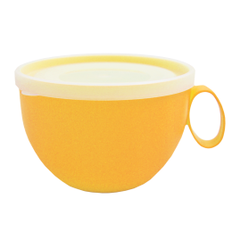 Чашка з кришкою 0,5 л 14х12х8 см світло-жовта Алеана 168006