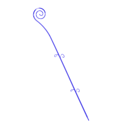 Опора для орхидей Спираль 64 см синий Алеана (114043)
